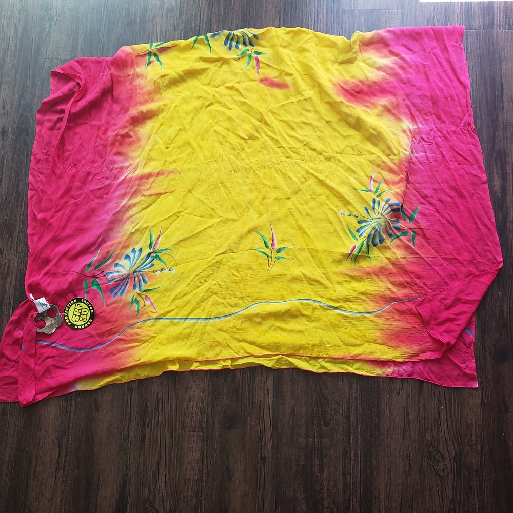 Vibrant Pink and Yellow Sarong